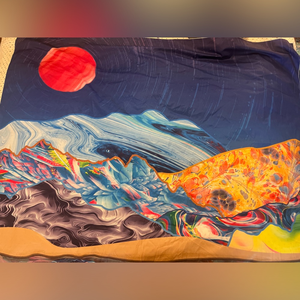 Large Tapestry, trippy landscape